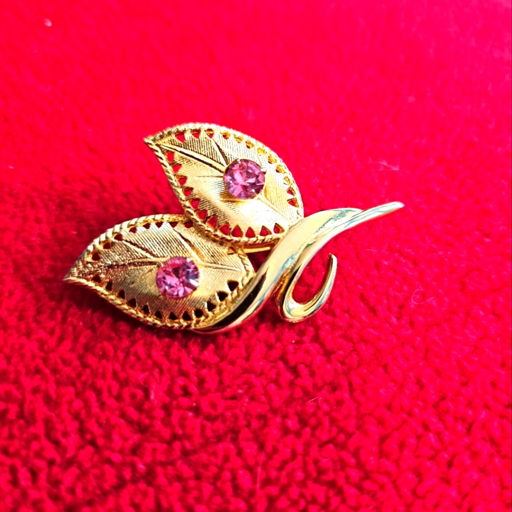 Celebrity Brooch Pink Stones